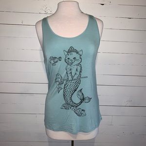 Cat Mermaid Racerback Tank Top!